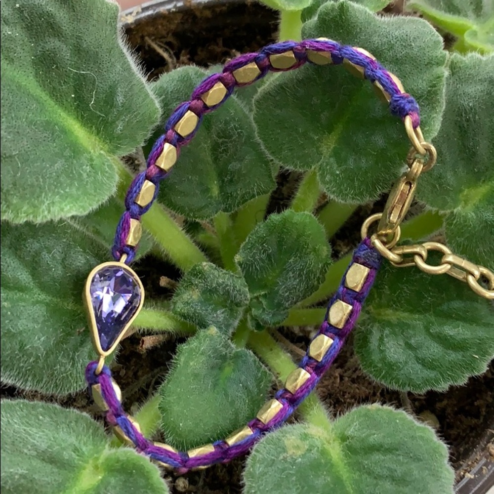 Silpada brass and purple crystal bracelet